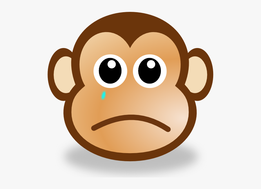Face Character Group Free - Monkey Sad Face Clipart, Transparent Clipart