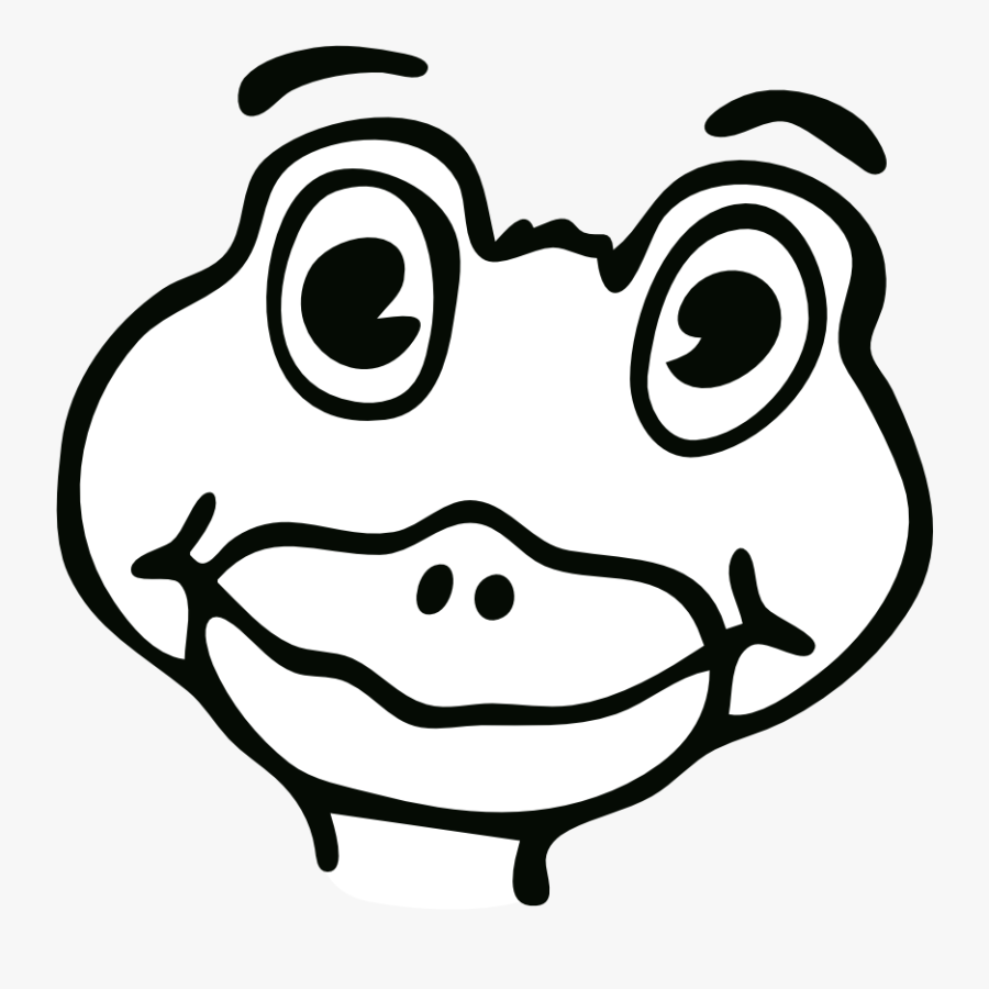 Frog - On - A - Log - Clip - Art - Black - And - White - Drawing, Transparent Clipart