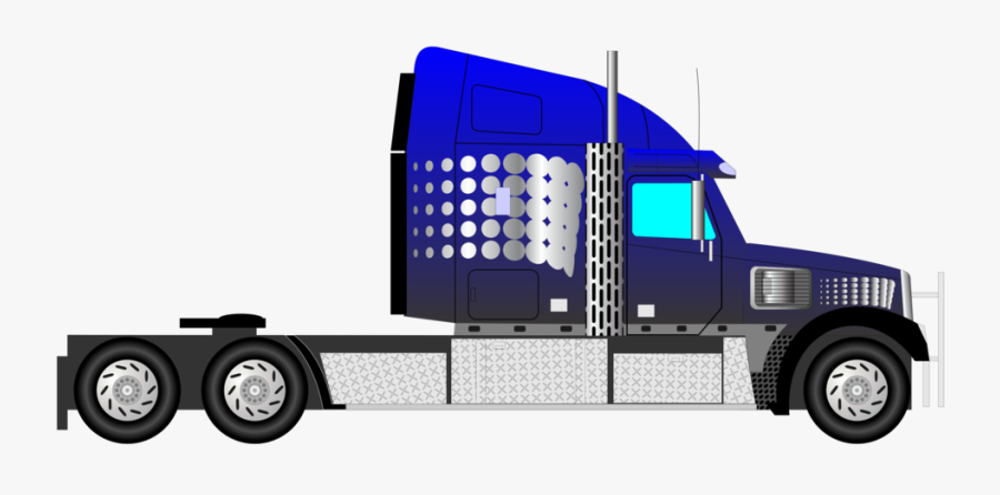 Cargo,automotive Exterior,car - Semi Truck Sideways, Transparent Clipart