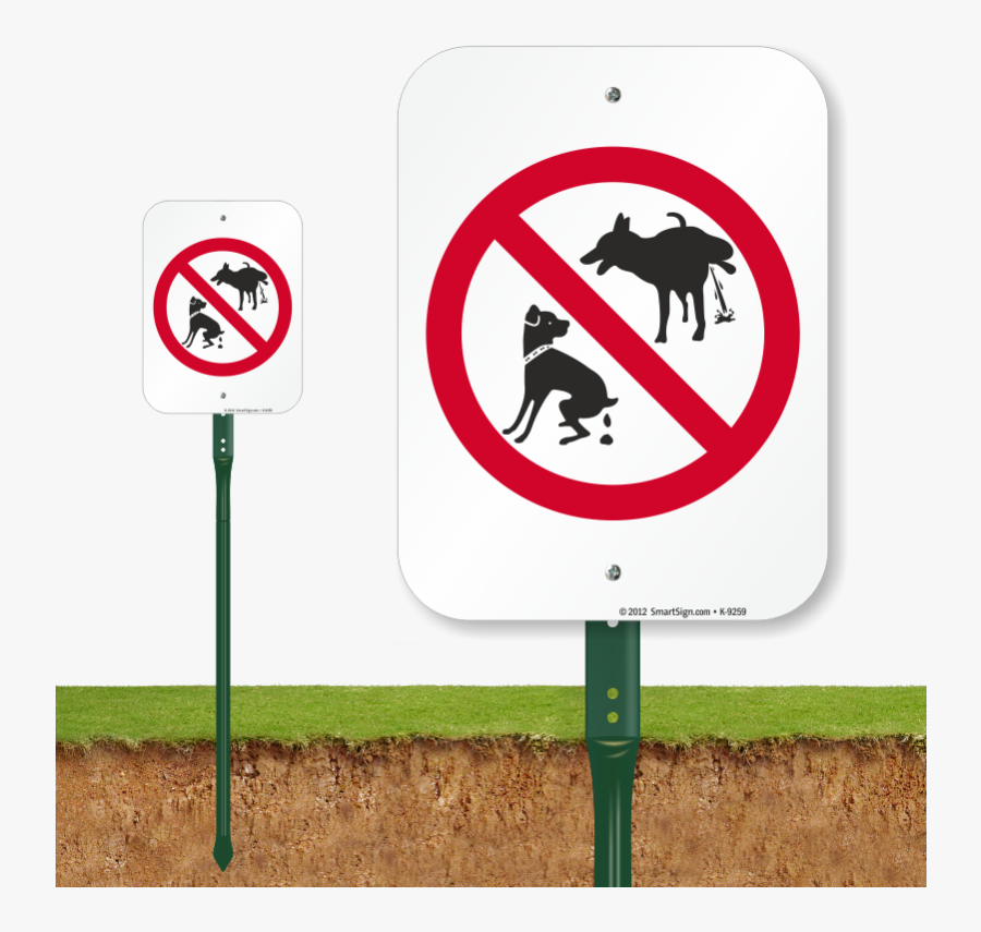 No Dog Poop Yard Sign By Duke Za Daisy Feces Defecation - No Poop And Pee Zone, Transparent Clipart