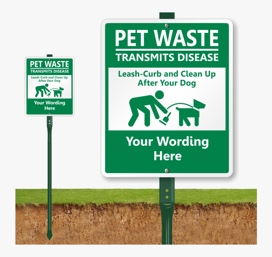 Custom Lawnboss™ Sign & Stake Kit - Pet Relief Area Sign, Transparent Clipart