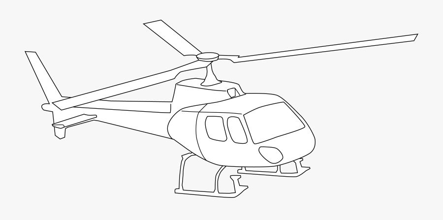 Helicopter Applique Png Black And White - Helicopter Rotor, Transparent Clipart