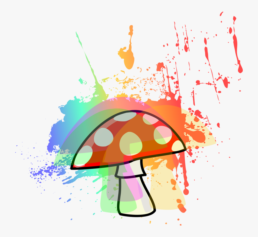 Psilocybin Mushroom Lysergic Acid Diethylamide Psychedelic - Free Mushroom Embroidery Design, Transparent Clipart