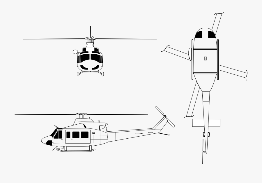 Transparent Helicopter Clipart Png - Bell Ch 146 Griffon Vector, Transparent Clipart