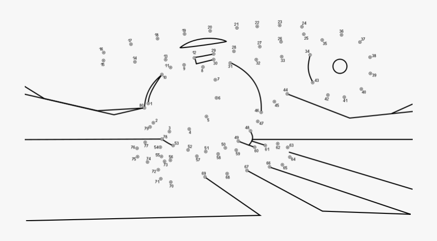 Number Image Helicopter - Poveži Števila Do 100, Transparent Clipart