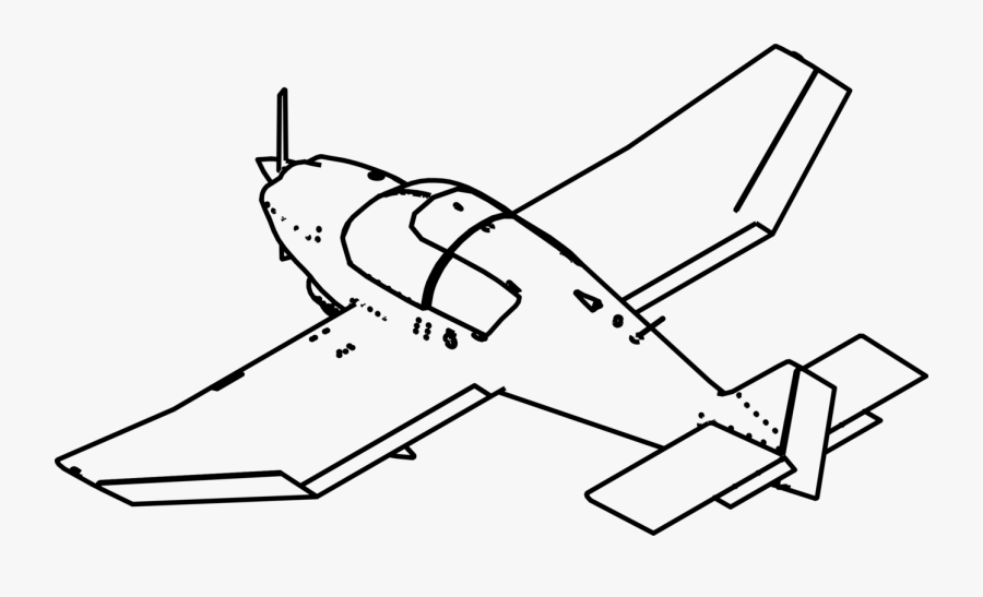Line Art,angle,symmetry - Military Plane Black And White Clipart, Transparent Clipart