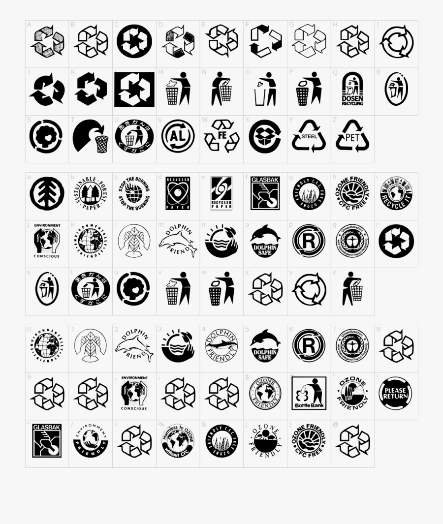 Clip Art Recycle Fonts - Emblem, Transparent Clipart