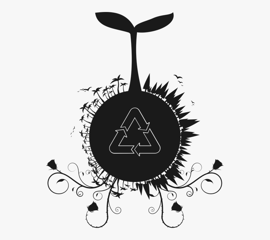 Silhouette Sustainability Plant Recycle Symbol Bud - Sustainability Silhouette, Transparent Clipart