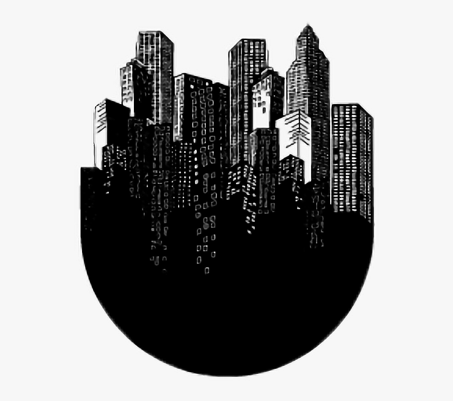 #city #aesthetic #black #white #blackandwhite #tumblr - Aesthetic Tumblr Transparent Black And White, Transparent Clipart
