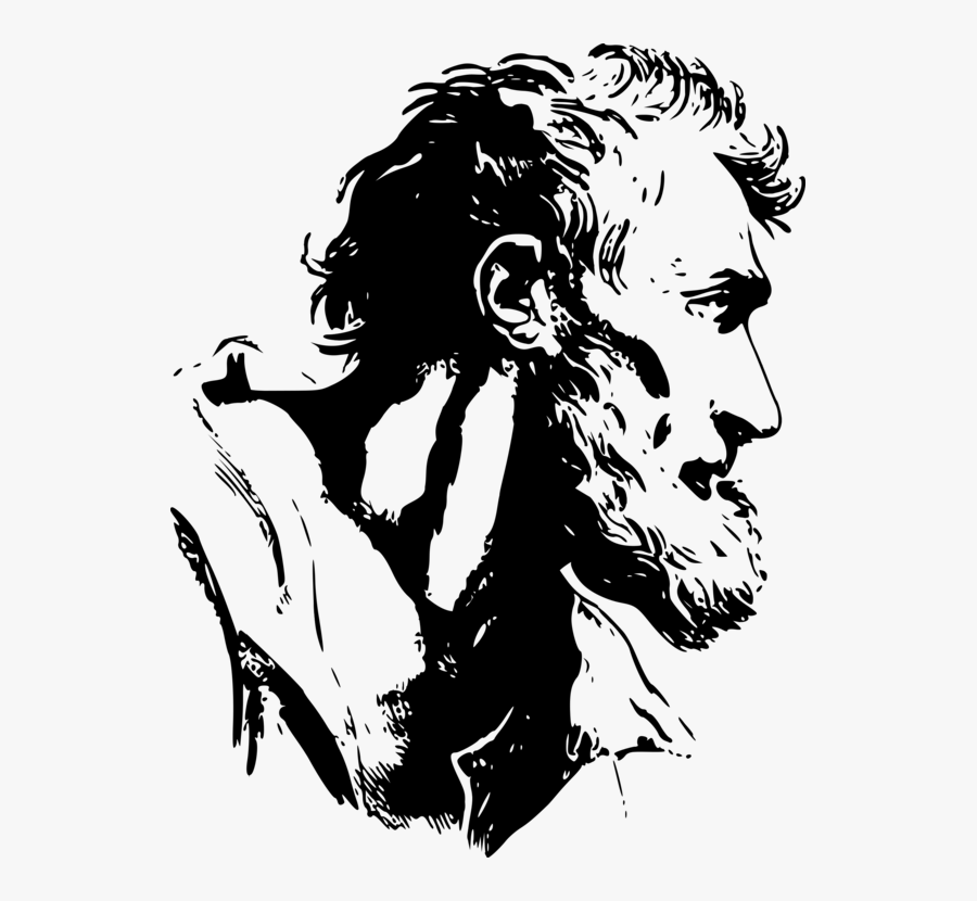 Art,monochrome Photography,carnivoran - Man God Black And White, Transparent Clipart