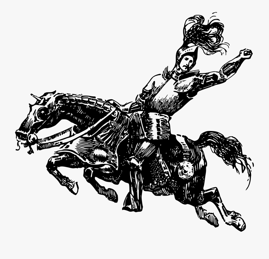Clip Art Knight On A White Horse - Knight On Horseback Svg, Transparent Clipart