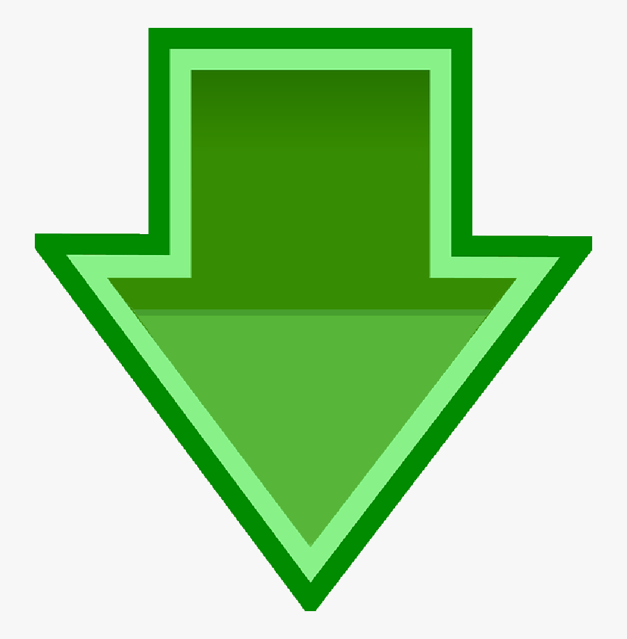 Free Pictures Green - Transparent Png Down Arrow Icon, Transparent Clipart
