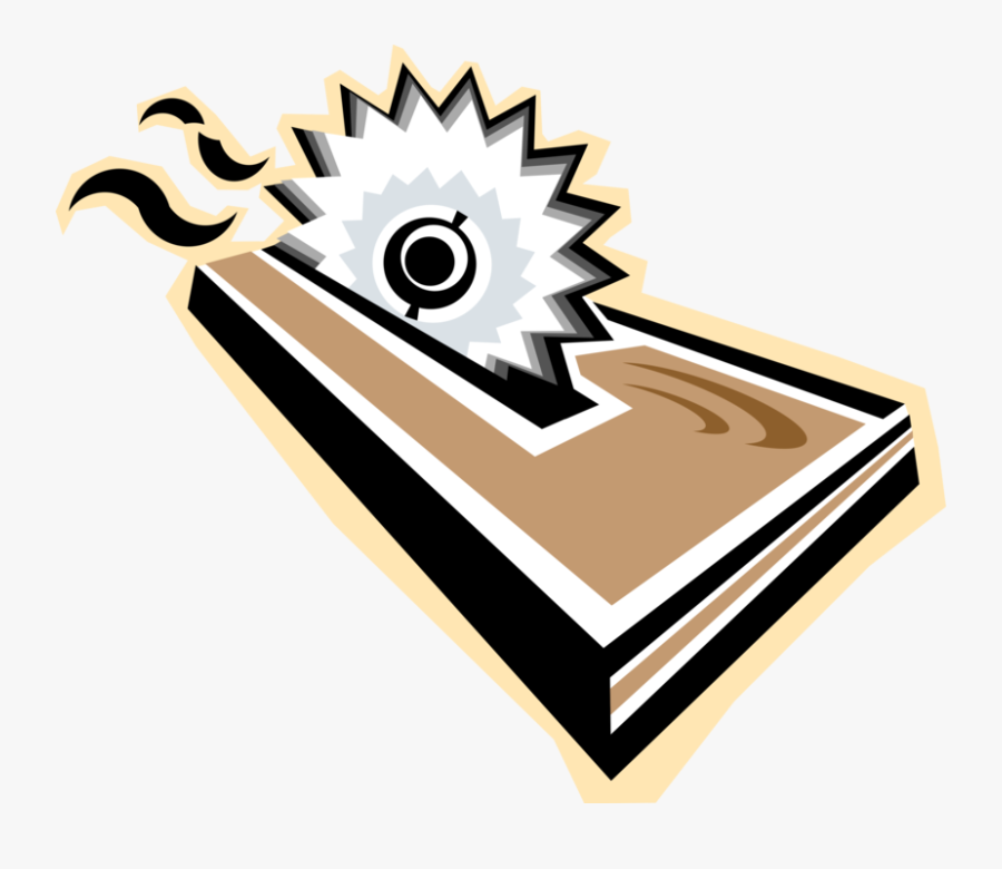 Vector Illustration Of Woodworking And Carpentry Table Table Saw