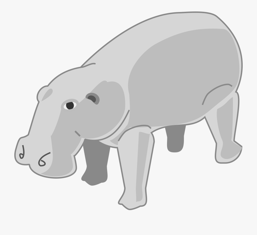 Animated Hippopotamus, Transparent Clipart