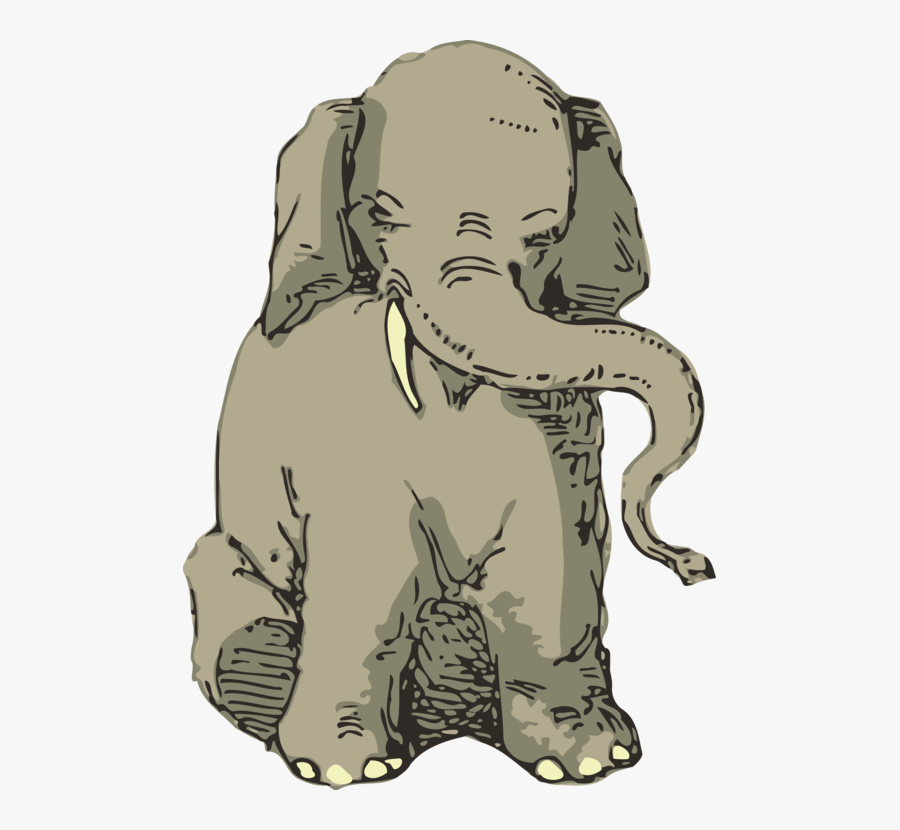 Art,carnivoran,dog Like Mammal - Kisspng Elephant Clipart, Transparent Clipart