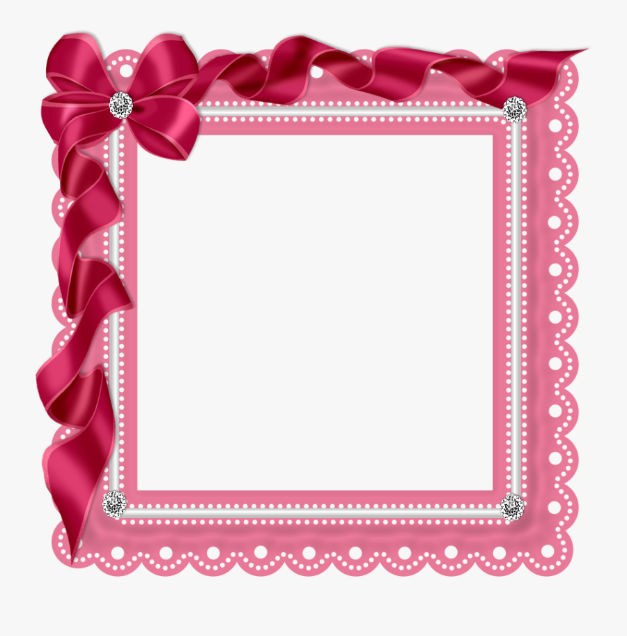 Pink Ribbon Frame Png, Transparent Clipart