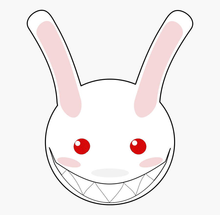 Rabits And Hares,pink,line Art - Cartoon, Transparent Clipart