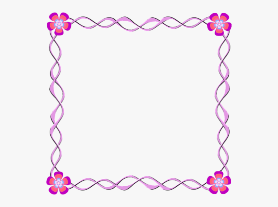 Designs Borders Frames Clipart Borders And Frames Picture - Simple Flower Border Design, Transparent Clipart