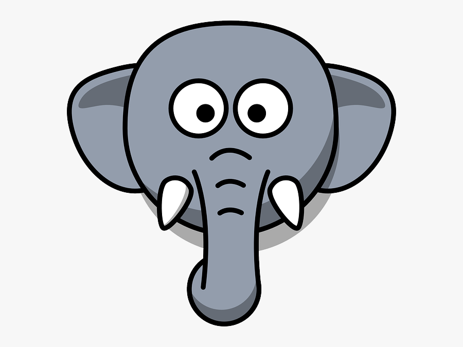 Elephant Face Clip Art, Transparent Clipart