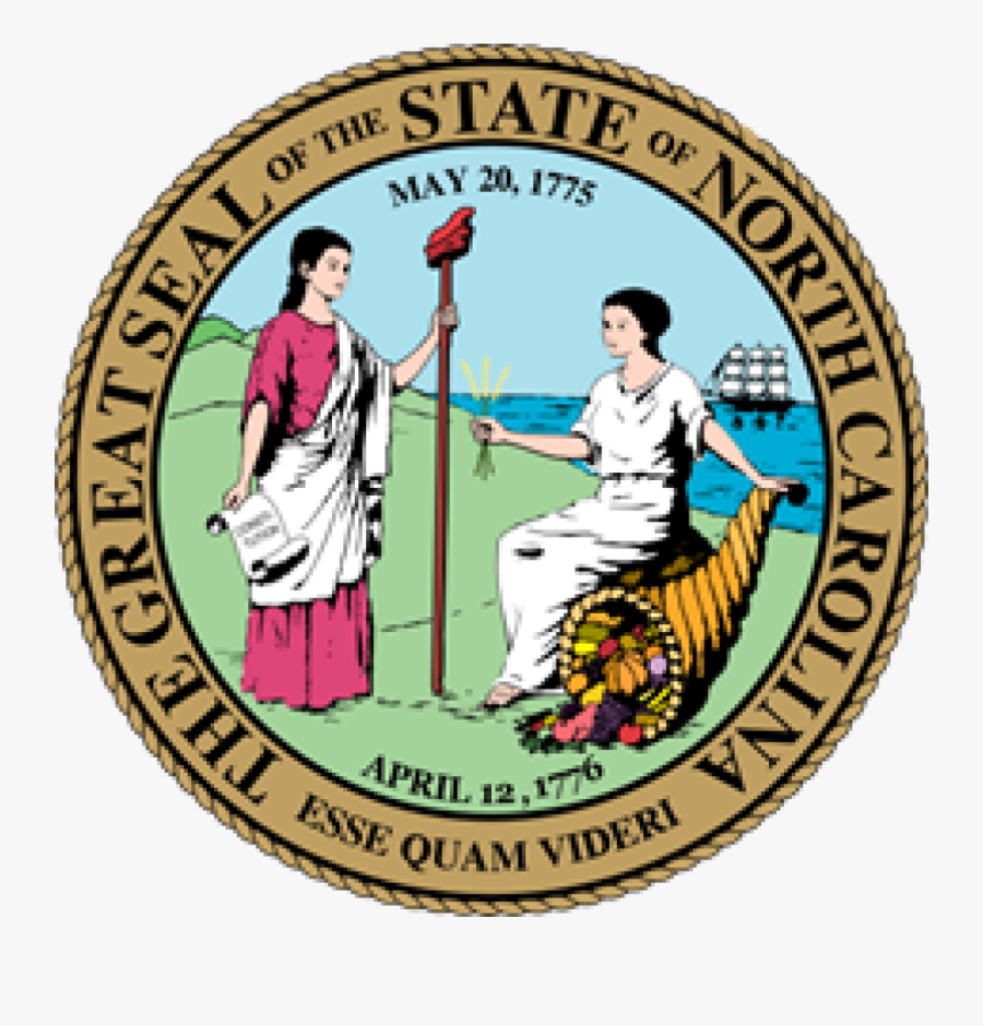 North Carolina Seal Vector, Transparent Clipart