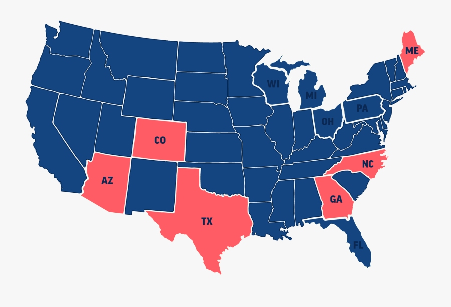 Transparent Background Us Map Png, Transparent Clipart