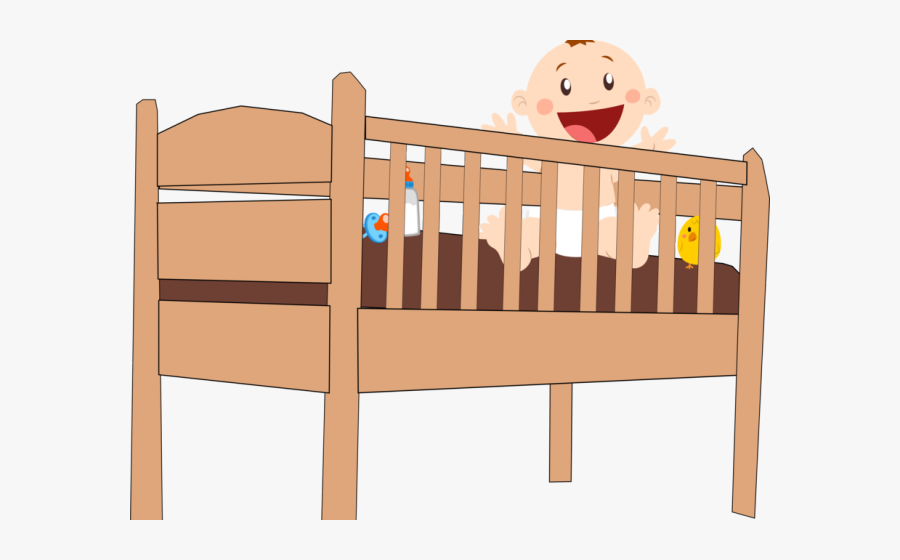 Baby In A Cot Clipart, Transparent Clipart