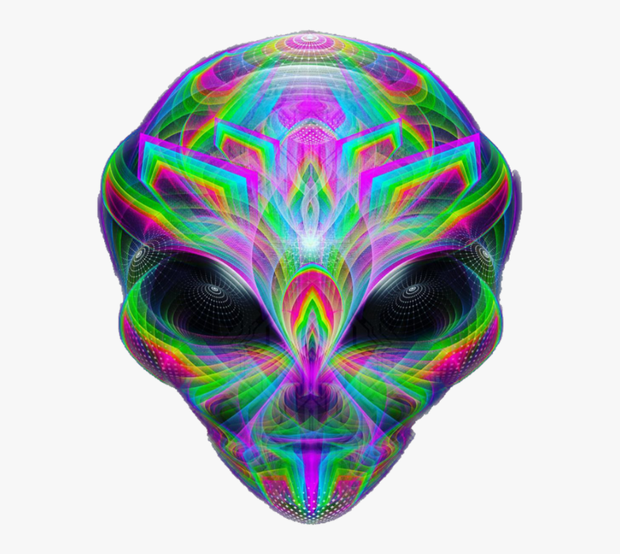 #freetoedit #rainbow #alien #head #psychedelic #trippy, Transparent Clipart