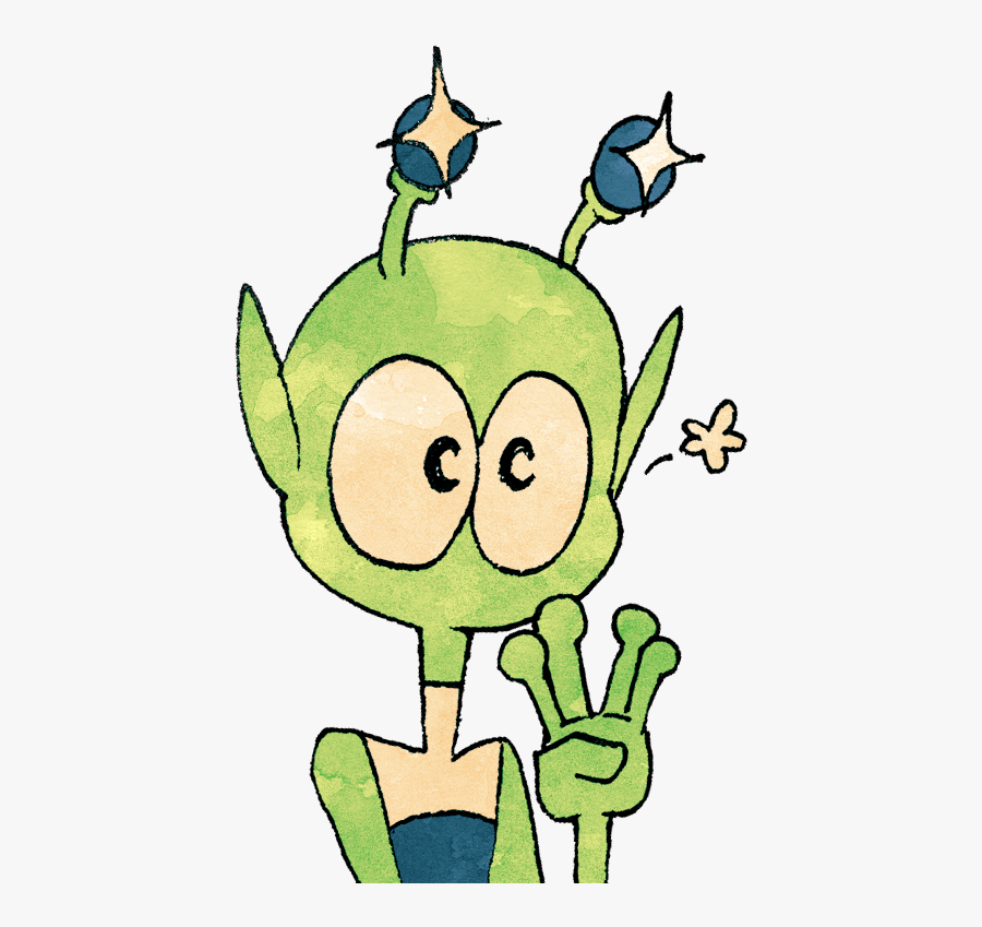 An Alien From The Moon Who Decided To Start Wearing - Cartoon, Transparent Clipart