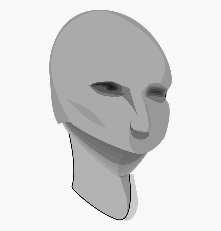 Head Face Alien - Clip Art, Transparent Clipart