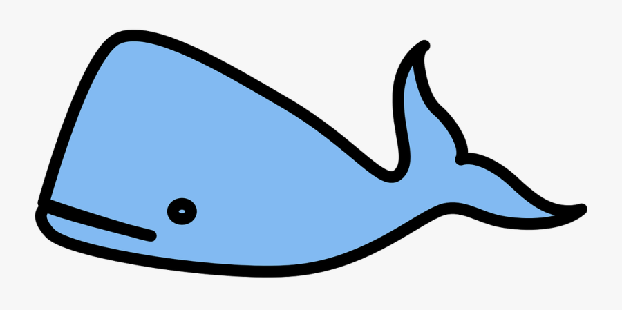 Picture - Black And White Whale Cartoon, Transparent Clipart