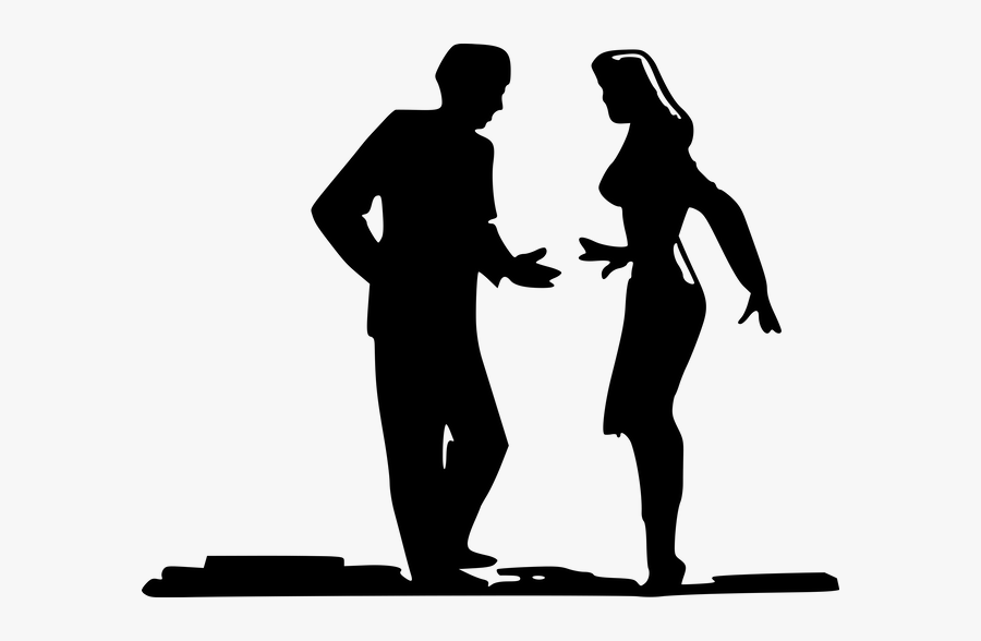 Man And Woman Talking Clip Art, Transparent Clipart