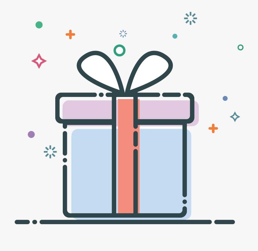 Card Image Cap - Birthday Present Vector, Transparent Clipart