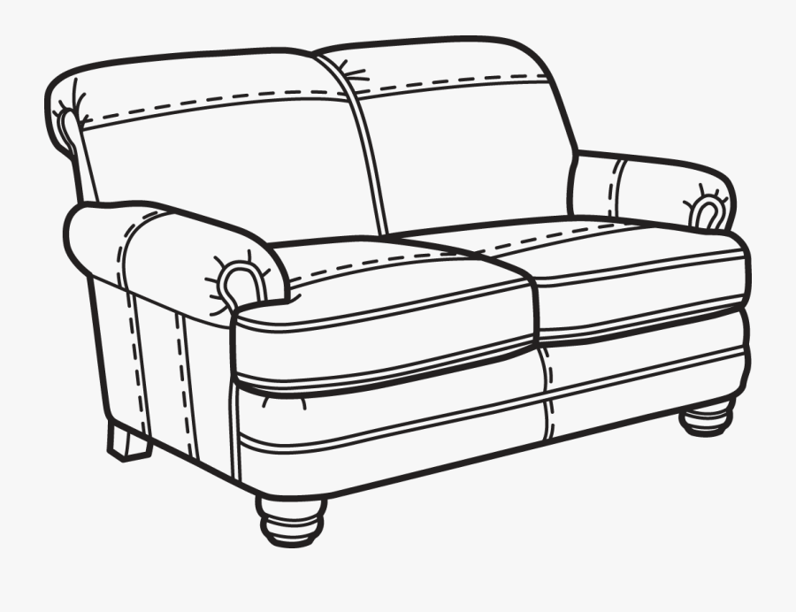 Flexsteel Bay Bridge Nuvo Loveseat Without Nailhead - Sofa Clip Art, Transparent Clipart