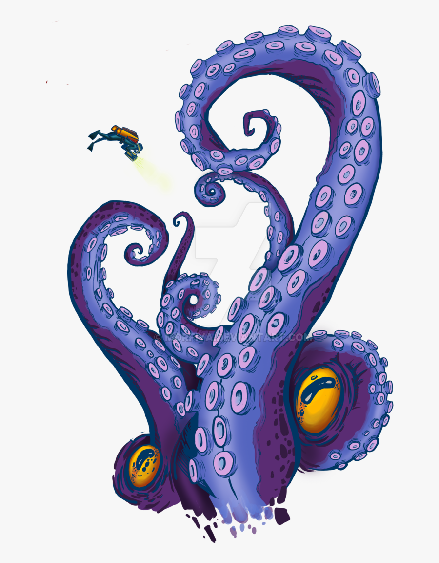 Tentacle Clipart Purple - Tentacle Art Png, Transparent Clipart