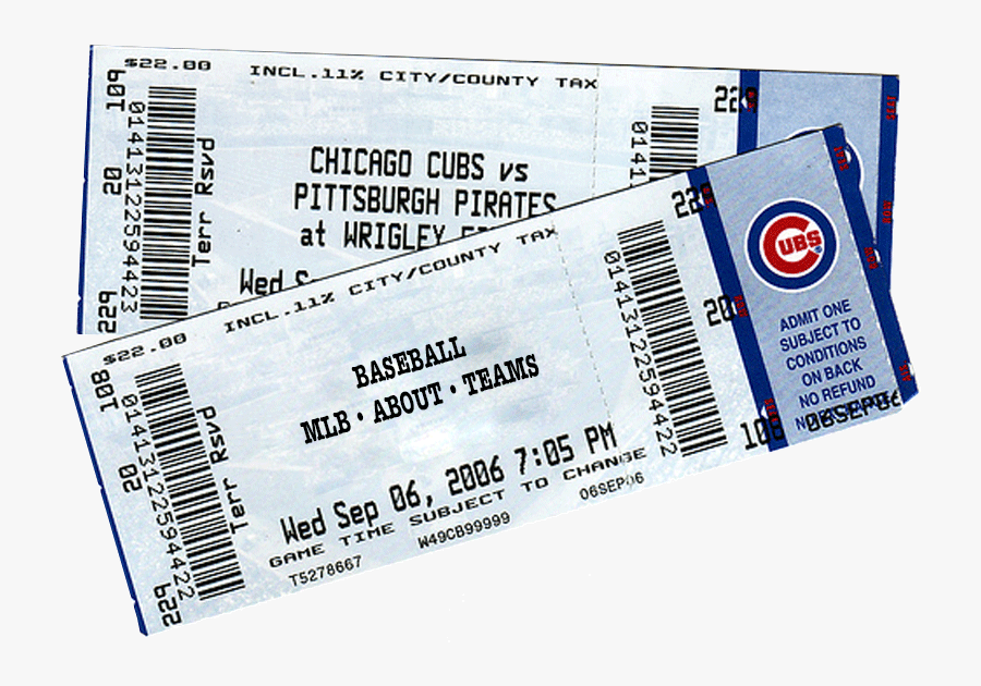 Sports Tickets Png - Chicago Cubs Tickets, Transparent Clipart