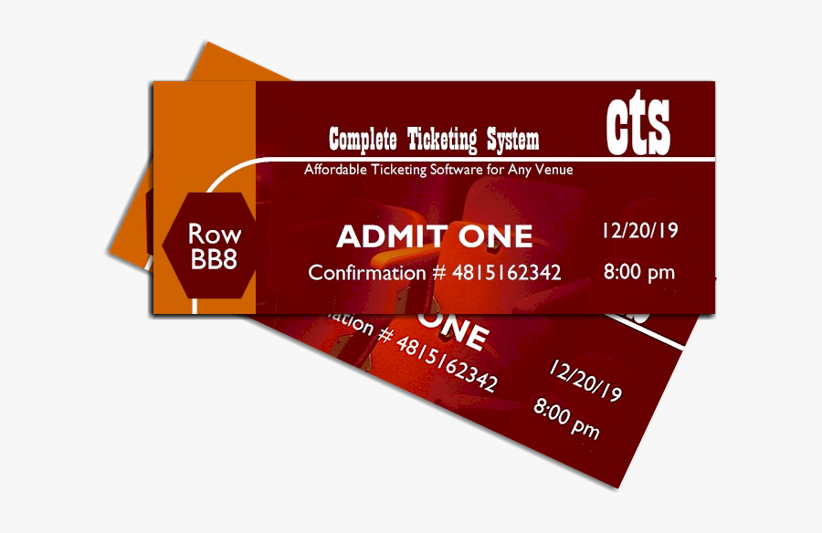 The Complete Ticketing System Is The Affordable Ticketing - Graphic Design, Transparent Clipart