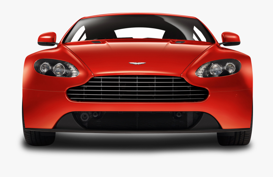 Red Aston Martin V8 Vantage Front View Car - Car Png Front View, Transparent Clipart