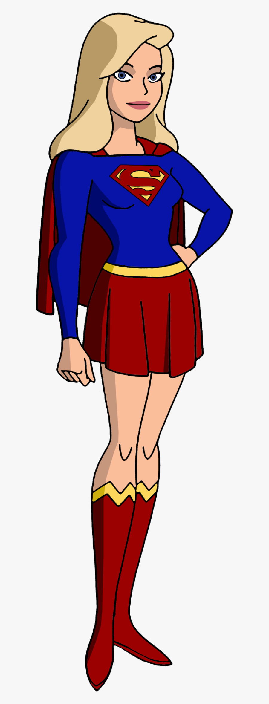 Super Girl Cartoon Drawing, Transparent Clipart