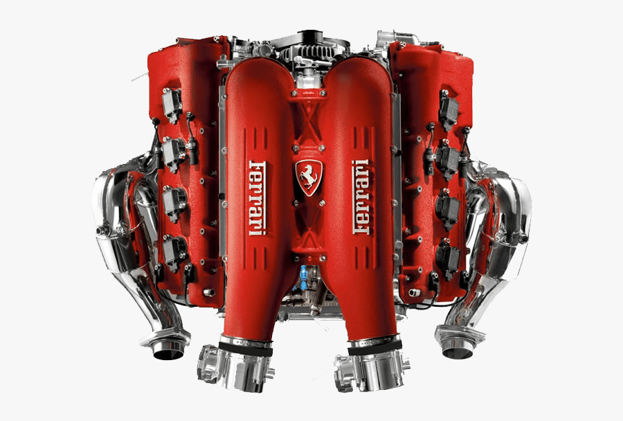 Ferrari Engine - Engine Ferrari, Transparent Clipart