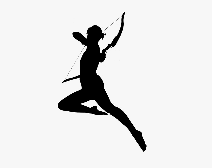 Crossbow Silhouette At Getdrawings - Female Archer Silhouette Png, Transparent Clipart
