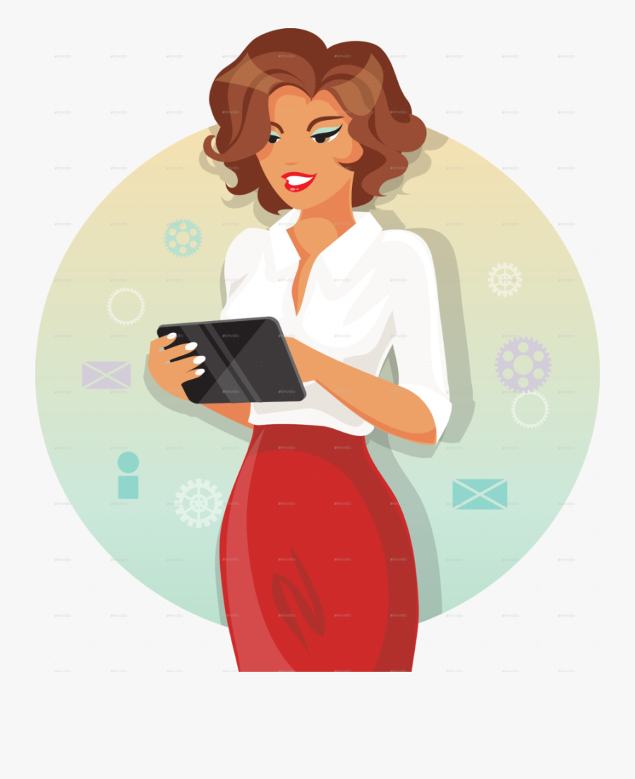Cartoon Business Woman Transparent, Transparent Clipart