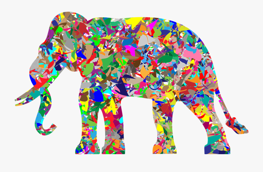 Eat An Elephant One Bite At A Time - Modern Art Elephant, Transparent Clipart