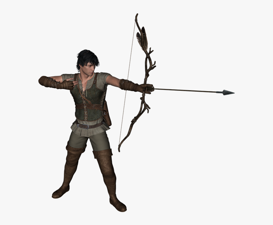 Hunting Man With Arrow, Transparent Clipart