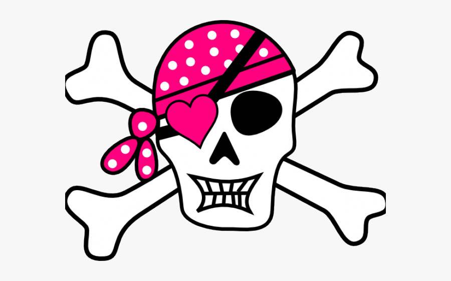 Girl Pirate Skull And Crossbones, Transparent Clipart
