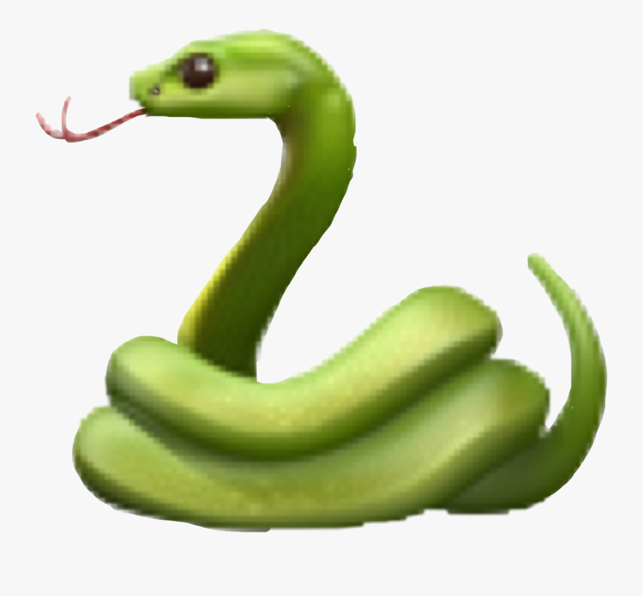Smooth Green Snake Clipart Mobile - Emoji Iphone Serpent, Transparent Clipart