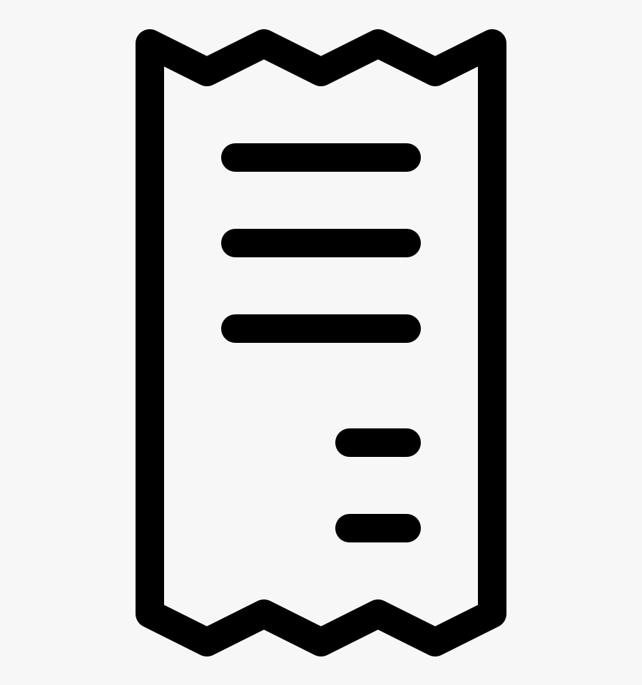 Clip Art Shopping Receipt, Transparent Clipart