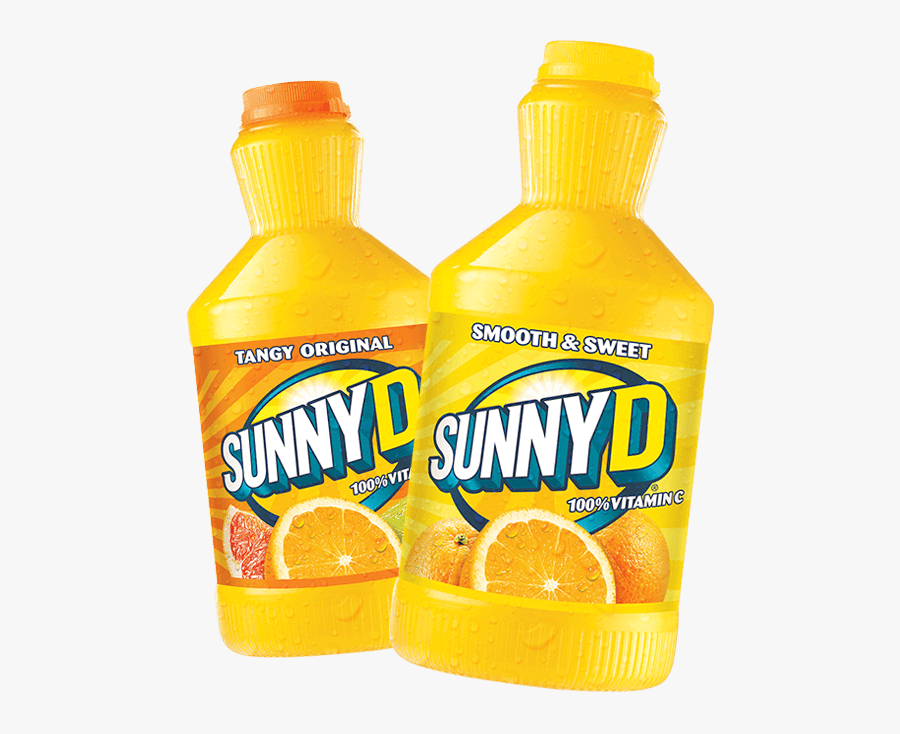 Orange Juice Bottle Clipart - Sunny D Tangy Smooth, Transparent Clipart