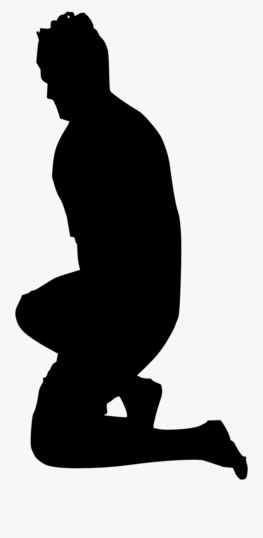 Kneeling Silhouette Clip Art - Kneel Silhouette, Transparent Clipart