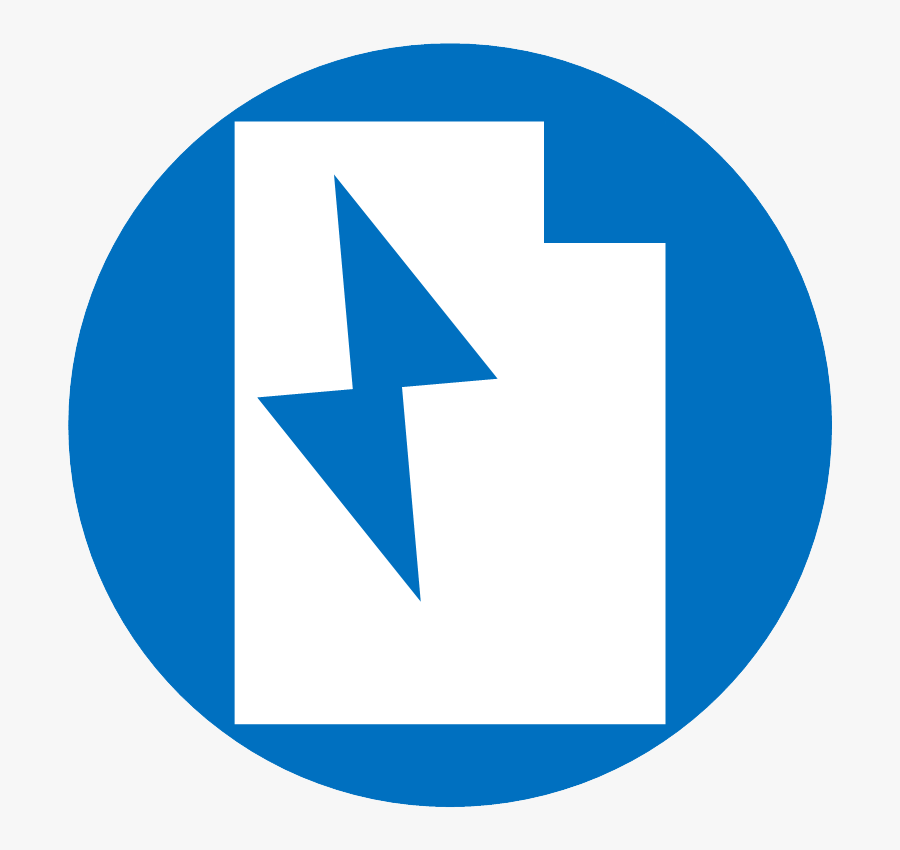 Vector Icon Of A Receipt With A Lightening Bolt Through - Report With Graphs Icon, Transparent Clipart