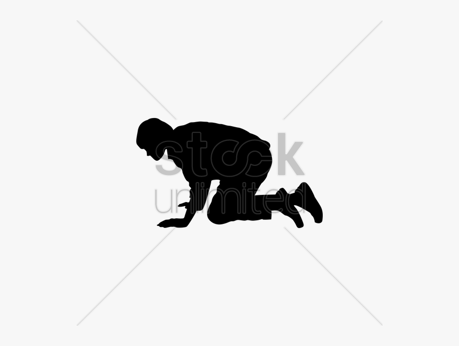 Silhouette Of Man Crawling Clipart - Dapat Gawin Sa Sunog, Transparent Clipart